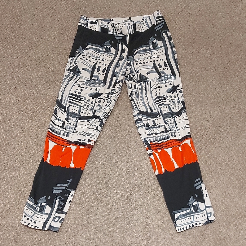 Urban Chic Women's Skinny Pants - Black, White, and Orange
